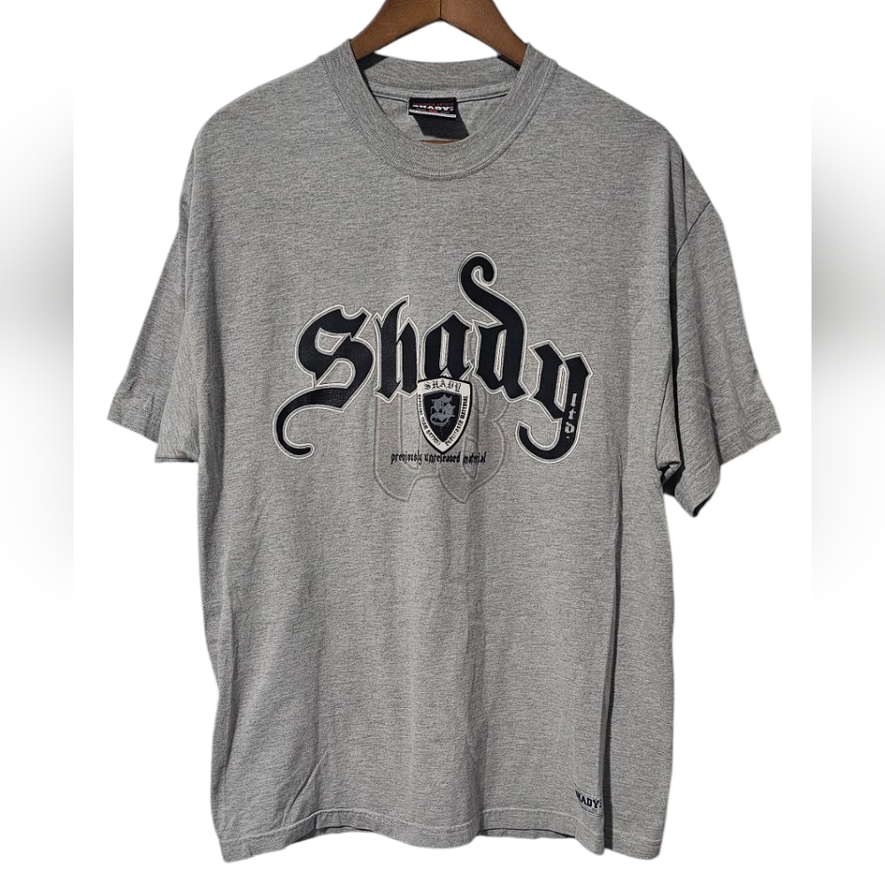 Vintage Y2K Shady LTD | Men’s Grey Heavyweight Short Sleeve Tee, Size Large